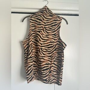J. Crew Zebra Print Sleeveless Top